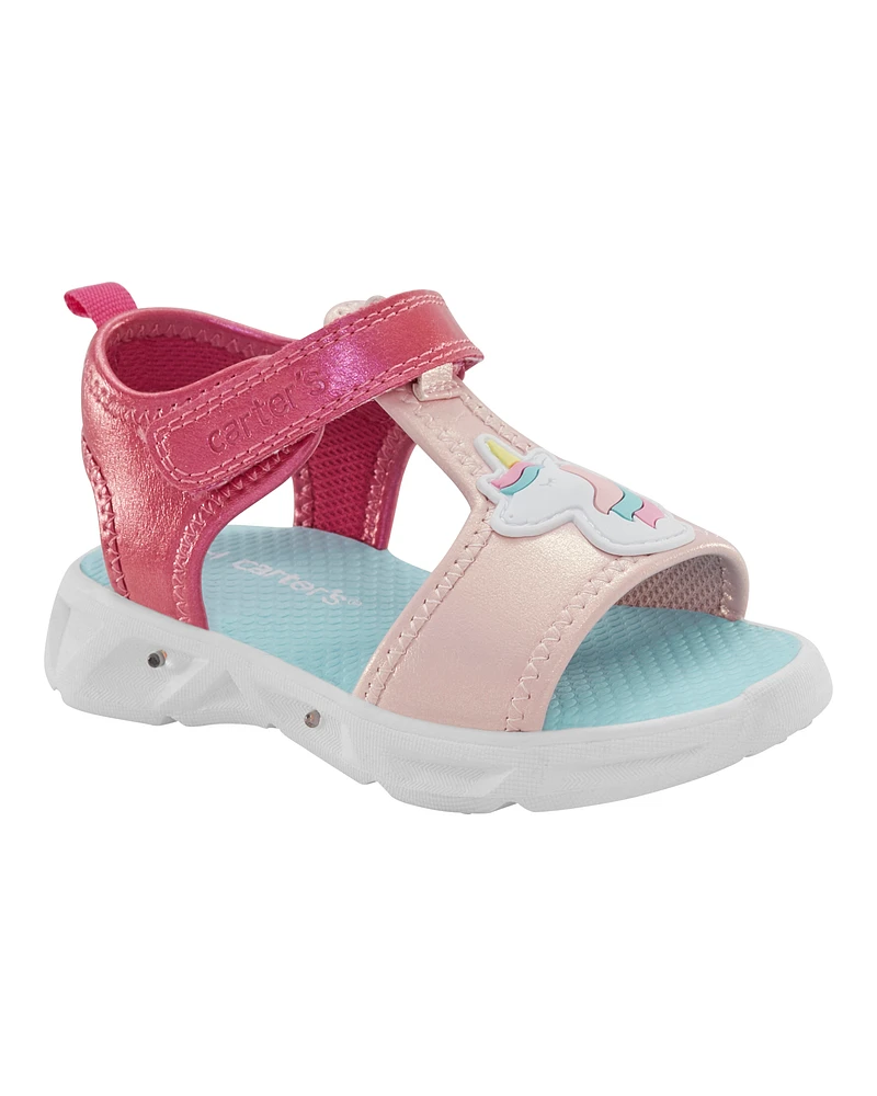 Toddler Unicorn Rainbow Light Up Sandals