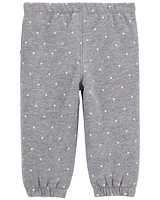 Baby Polka Dot Pull-On Fleece Joggers