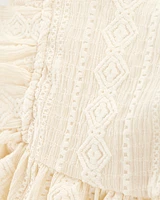 Toddler Crochet Flutter-Sleeve Dress