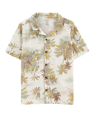 Kid Palm Tree Button-Down Shirt
