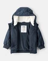 Baby Boy Long-Sleeve Midweight Jacket - Navy/Blue