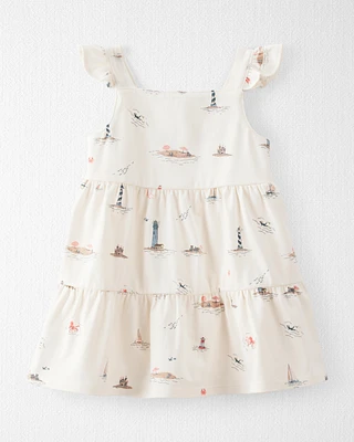Baby Organic Cotton Coastal-Print Dress