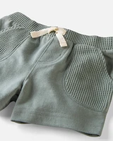 Toddler 2-Pack Organic Cotton Waffle Knit Shorts