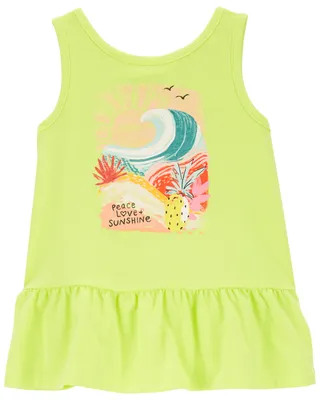 Sunshine Criss-Cross Peplum Tank