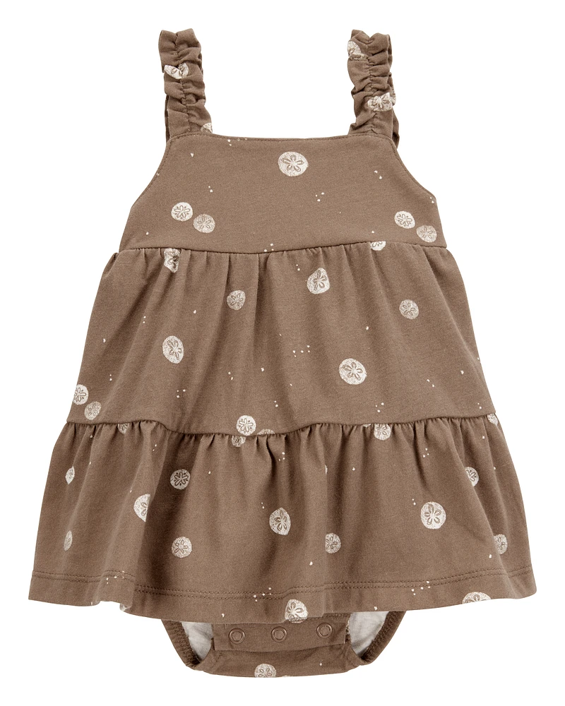 Baby Sand Dollar Tiered Sunsuit