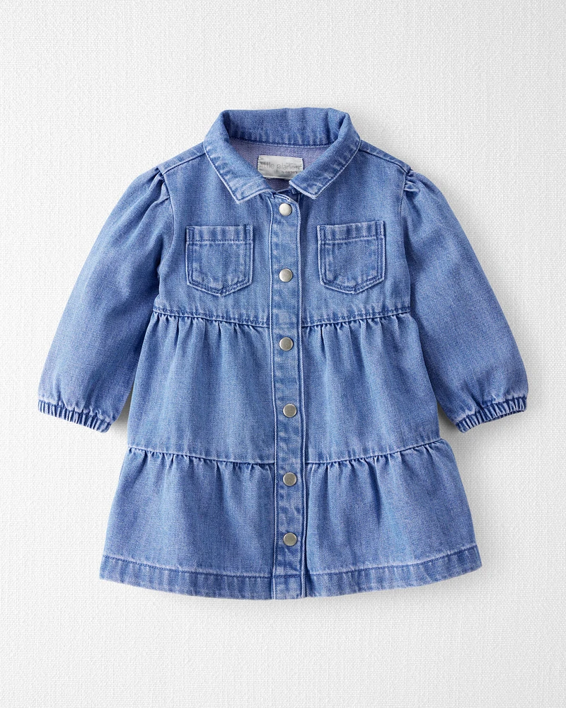 Baby Organic Cotton Chambray Dress