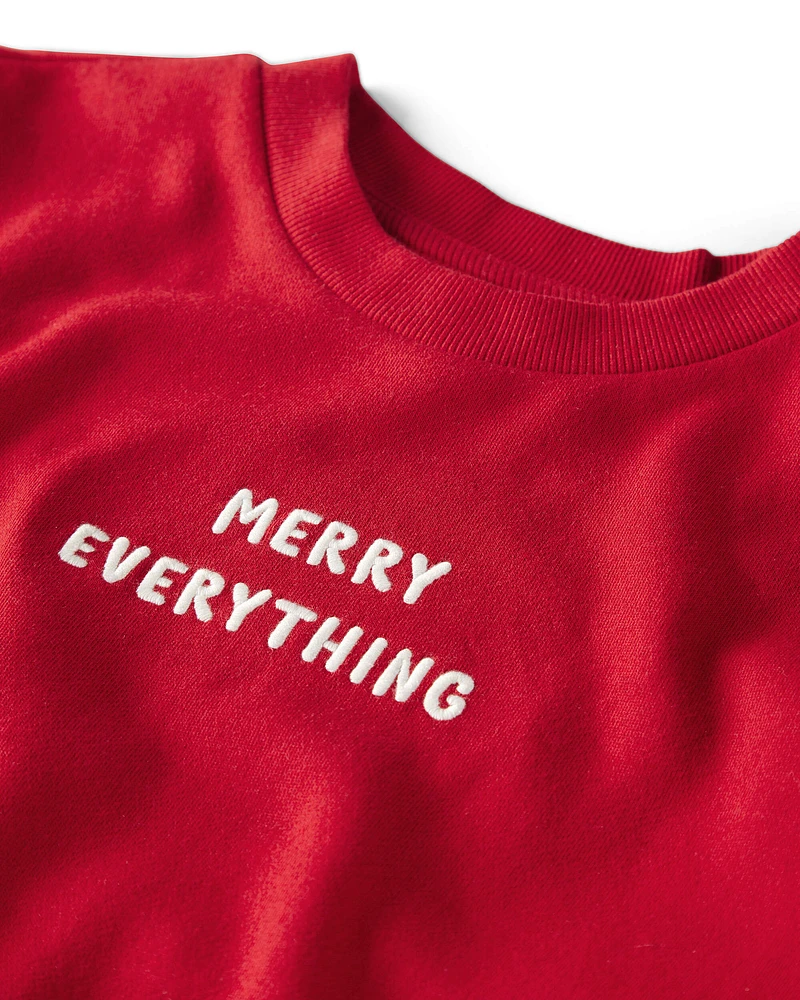 Kid Merry Everything Holiday Sweatshirt Made with Organic Cotton