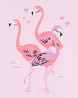 Flamingo Heart Graphic Tee