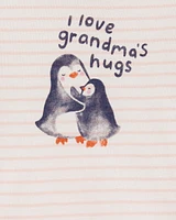 Penguin Grandma's Hugs Long-Sleeve Bodysuit