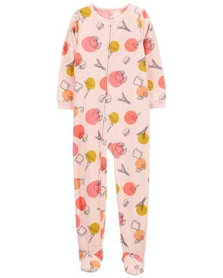 1-Piece Paris Fleece Footie Pyjamas