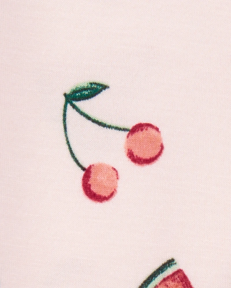 Baby Watermelon Zip-Up PurelySoft 1-Piece Pajamas