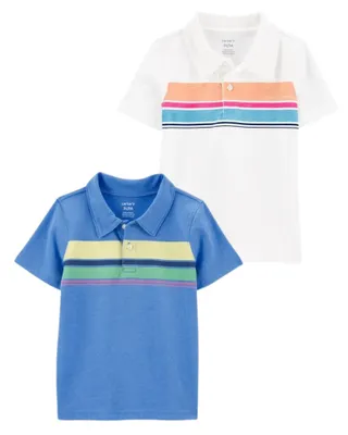 Toddler 2-Pack Striped Jersey Polos