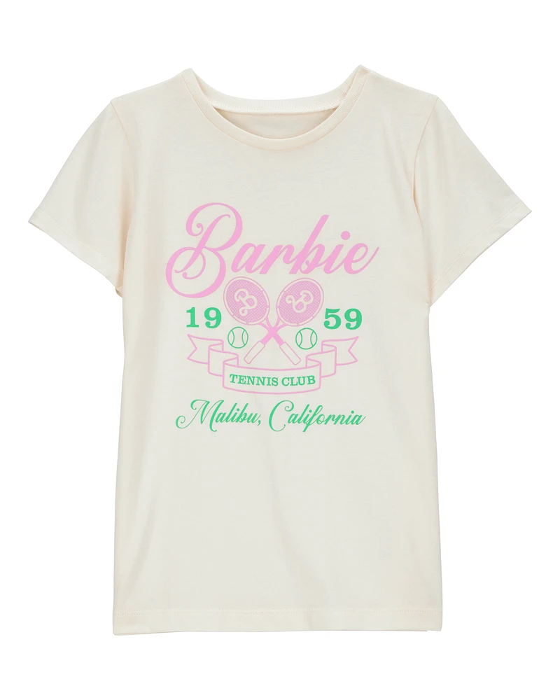 Kid Barbie™ 'Tennis Club' Short-Sleeve Graphic Tee - Ivory