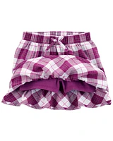 Baby 2-Piece Flutter Top & Plaid Flannel Skort Set