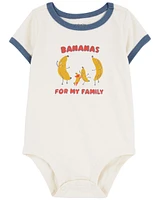 Baby Bananas For My Family Cotton Bodysuit