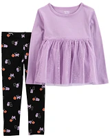 Baby 2-Piece Halloween Tulle Top & Legging Set