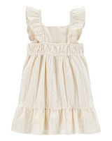 Toddler Crochet Flutter-Sleeve Dress