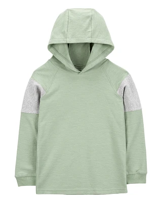 Kid Colourblock Cotton Blend Long-Sleeve Tee - Green