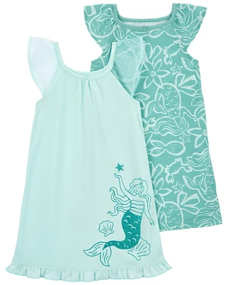 2-Pack Mermaid Nightgowns