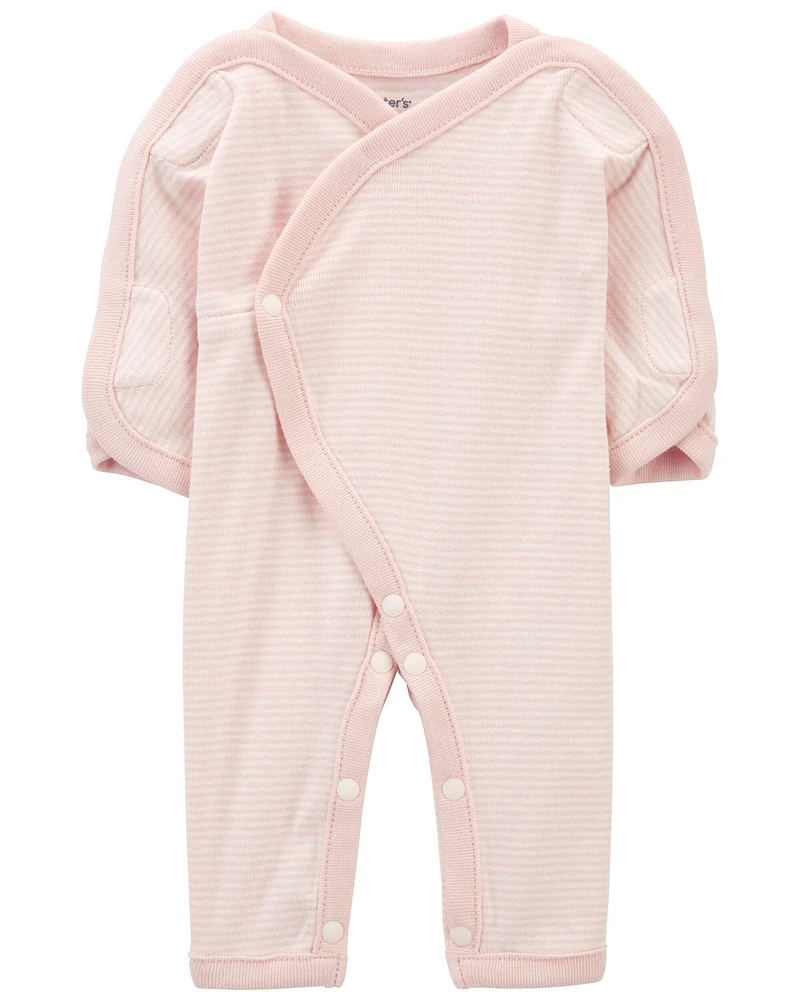 Baby Preemie Striped Cotton Sleeper Pyjamas