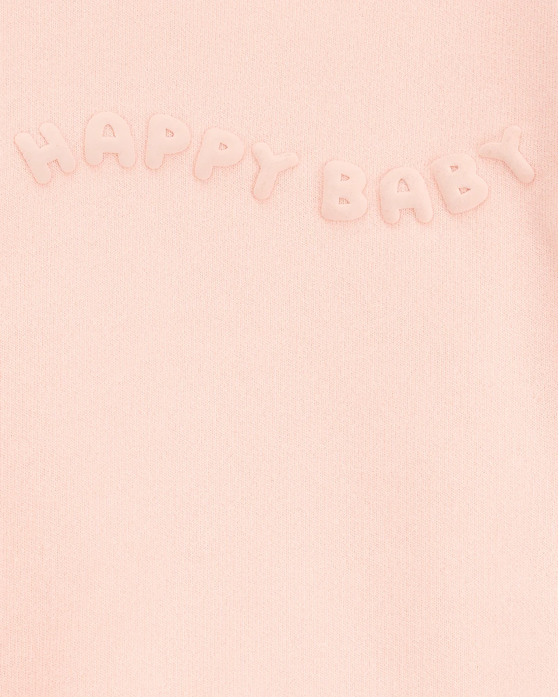 Baby Happy French Terry Pullover - Pink