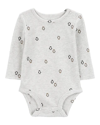 Baby Penguin Thermal Long-Sleeve Bodysuit