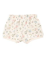 Baby Pull-On Floral Cotton Shorts