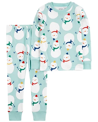 Baby 2-Piece Christmas Snowman 100% Snug Fit Cotton Pyjamas