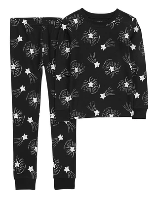 Kid 2-Piece New Years 100% Snug Fit Cotton Pyjamas