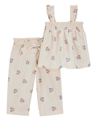 Baby 2-Piece Floral Tank & Pant Set