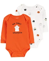 Baby 2-Pack Halloween Long-Sleeve Bodysuits