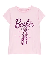 Toddler Barbie™ Ballet Foil Short-Sleeve Graphic Tee - Pink