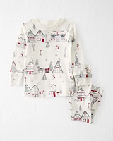 Baby Organic Cotton Holiday Print Pajamas Set