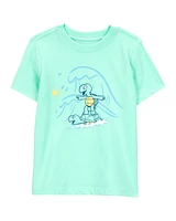 Toddler Green Surf Turtle Tee