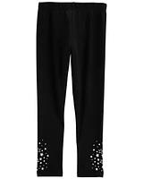 Kid Glitter Star Cozy Fleece Leggings