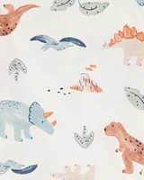 Baby 4-Pack Long-Sleeve Dinosaur Bodysuits