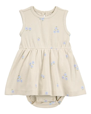 Baby Floral Sunsuit - Ivory