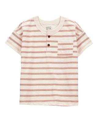 Toddler Striped Slub Jersey Henley
