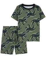 2-Piece Dinosaur Loose Fit Pyjama Set