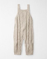 Baby Organic Cotton Cable Knit Overalls