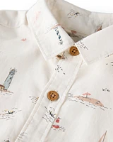 Toddler 2-Piece Coastal Print Set Made with Organic Cotton