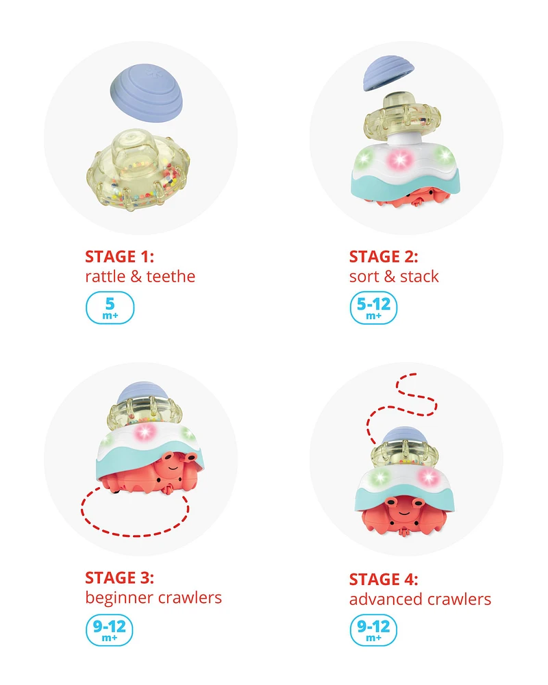 Baby Stack & Crawl 4-in-1 Crab Baby Crawl Toy
