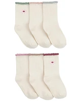 Toddler 6-Pack Daisy Socks