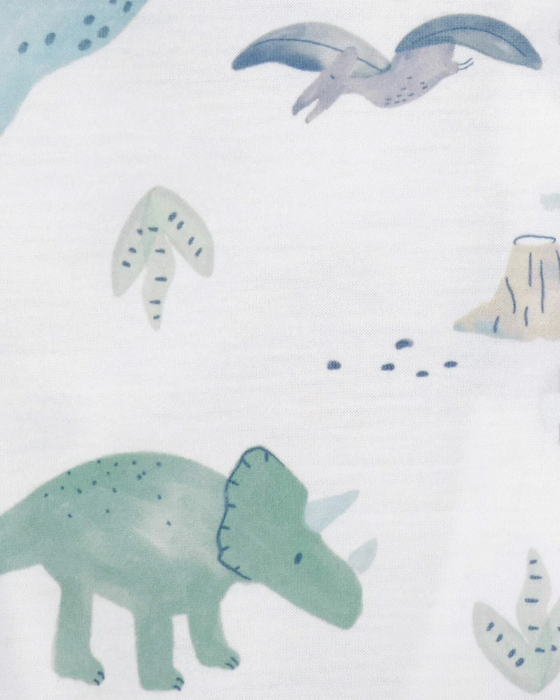 Toddler 2-Piece Dinosaur Coat-Style Loose Fit Pyjamas