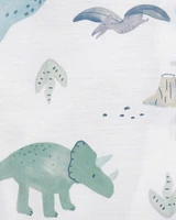 Toddler 2-Piece Dinosaur Coat-Style Loose Fit Pyjamas