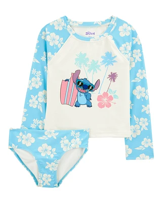 Kid Disney© Lilo & Stitch 2-Piece Rashguard Swimsuit Set - Blue