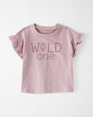 Baby Organic Cotton Wild One Ruffle Tee