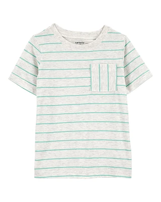 Toddler Striped Short-Sleeve Pocket Tee