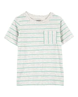 Toddler Striped Short-Sleeve Pocket Tee