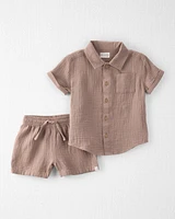 Toddler 2-Piece Organic Cotton Gauze Set
